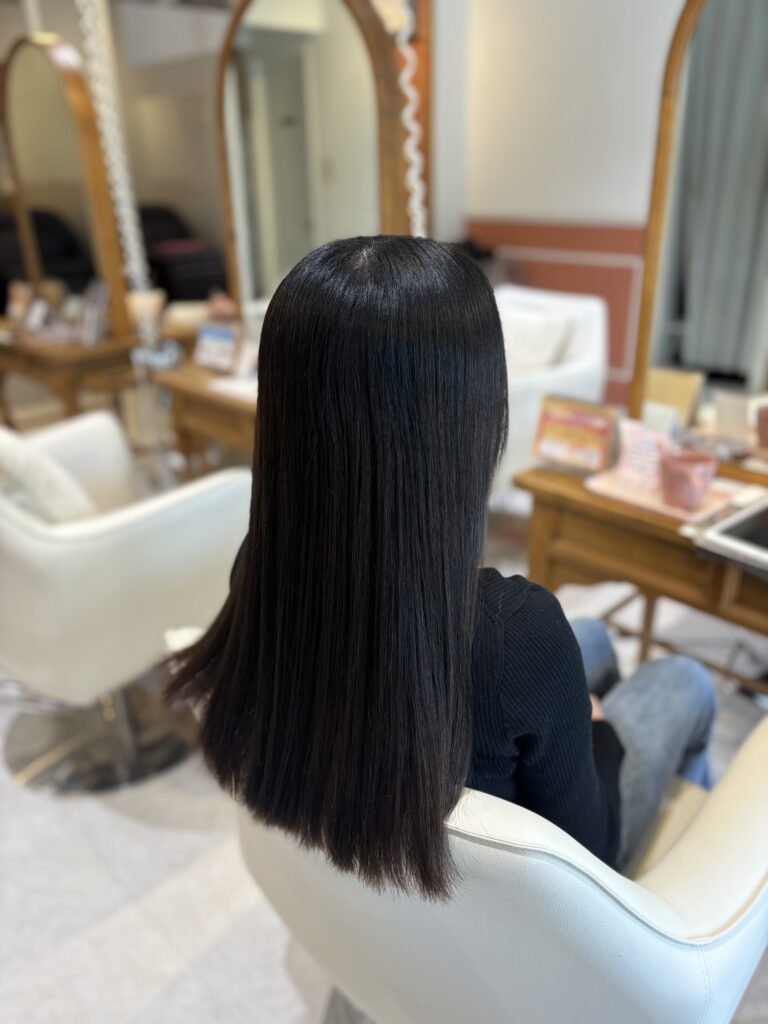 暗髪でも透明感♪ブルーブラック